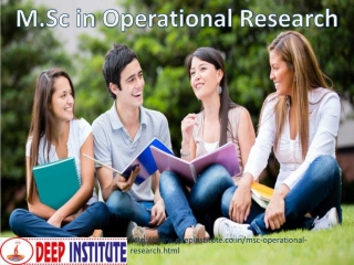 Msc OR coaching in Delhi | Msc OR coaching in Mumbai