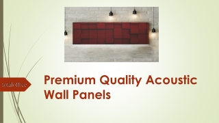 Premium Quality Acoustic Wall Panels