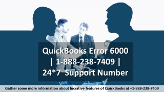 QuickBooks Error 6000 | 1-888-238-7409 | 24*7 Support Number