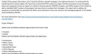 Global LeadAcid Battery Market