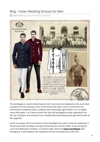 Indian Wedding Dresses for Men | Origins of the Jodhpur Bandhgala