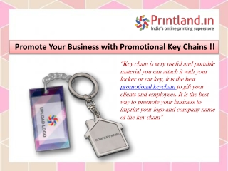 Promote Your Business with Promotional Keychains | Corporate gifts