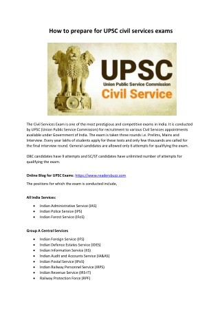 How to prepare for UPSC Civil Services Exams