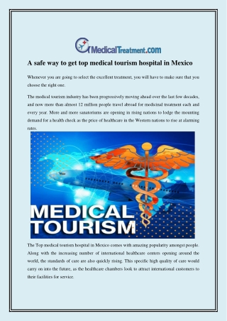 A safe way to get top medical tourism hospital in Mexico