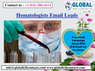 Hematologists Email Leads