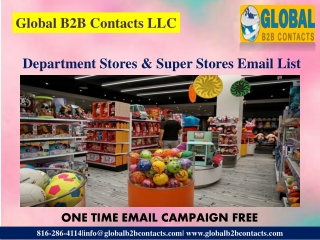 Department Stores & Super Stores Email List