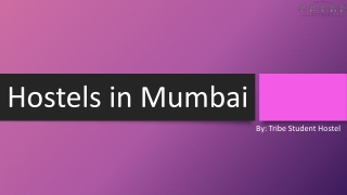 Looking for Hostels in Mumbai