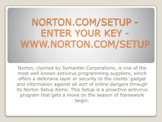 NORTON.COM/SETUP - WWW.NORTON.COM/SETUP