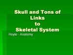 Skull and Tons of Links to Skeletal System