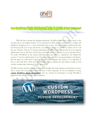 How WordPress Plugin development helps in growth of your business?