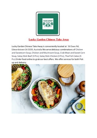 Lucky Garden Chinese Take Away Menu – 5% OFF – Chinese Restaurant in Edwardstown, SA 5039