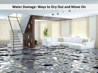 Water Damage: Ways to Dry Out and Move On