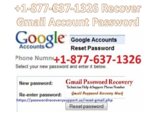 1-877-637-1326 Recover Gmail Account Password Helpline Number