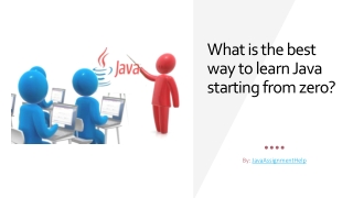 What is the best way to learn Java starting from zero?