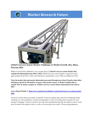 Global Conveyor System Market Research Report- Forecast 2022