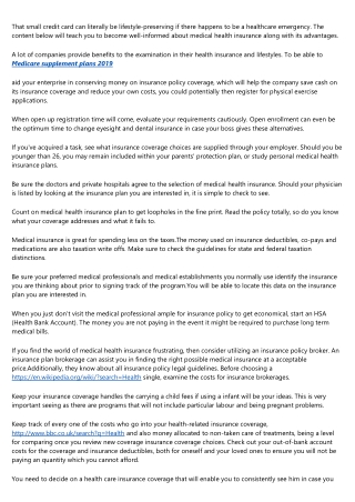 Medical Health Insurance Know How Could Help You Save Funds