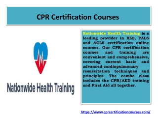 CPR Certification Courses