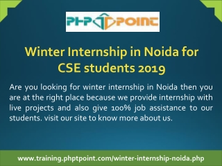 Winter Internship in Noida