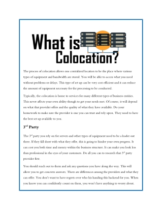 What is Colocation