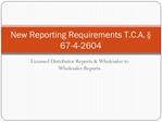 New Reporting Requirements T.C.A. 67-4-2604