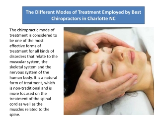 Where to Find the Best Chiropractor in Charlotte NC? –Tebby Clinic