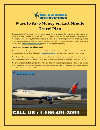 Ways to Save Money on Last Minute Travel Plan