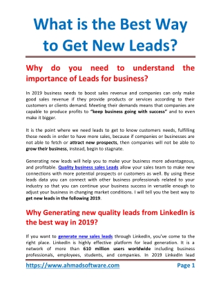 Grow your business sales By Generating leads from LinkedIn with LinkedIn Lead Extractor