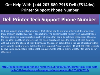Call on 44-203-880-7918 for Dell Printer Technical support