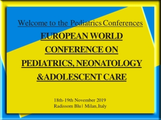 Pediatrics Summit 2019 | Tracks