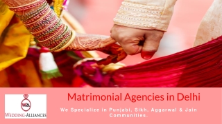 Matrimonial Agencies in Delhi