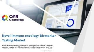 Novel Immuno-oncology Biomarker Testing Market Report: Company Analysis, History and Future Overview