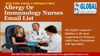 Allergy Or Immunology Nurses Email List