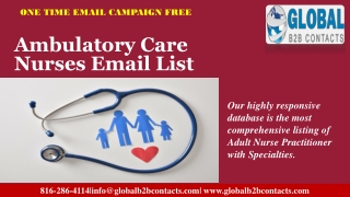 Ambulatory Care Nurses Email List