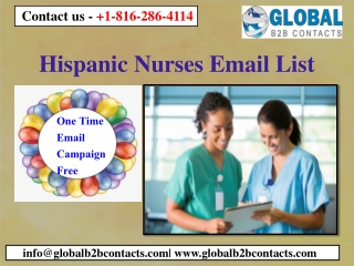 Hispanic Nurses Email List