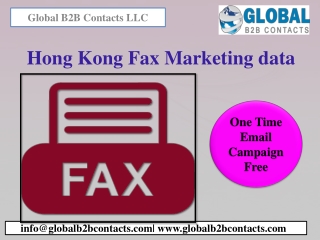 Hong Kong Fax Marketing Data