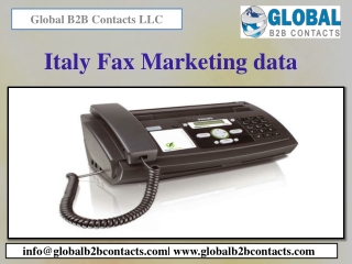 Italy Fax Marketing Data