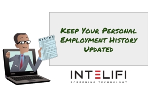 Keep Your Personal Employment History Updated