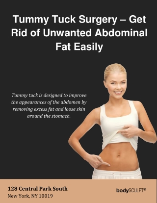 Tummy Tuck Surgery – Get Rid of Unwanted Abdominal Fat Easily