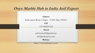 Onyx Marble Slab in India Anil Export