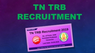 TRB Recruitment 2019 Apply 2340 TN TRB PG Assistant Professor Posts