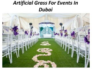 Artificial Grass For Events In Dubai