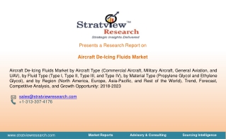 Aircraft De Icing Fluids Market | Forecast upto