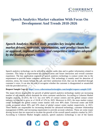 Speech Analytics Market Size, Product Type, Top Manufacturers, Production, Revenue, Share & Forecast
