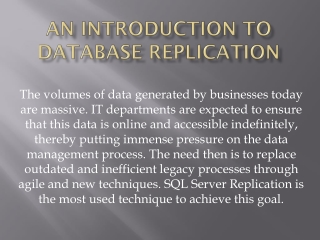 Database replication SQL server