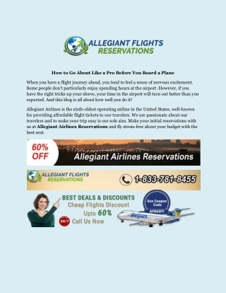 Affordable flight tickets with Allegiant Airlines reservations