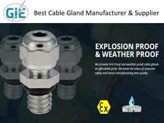Best Cable Gland Manufacturer & Supplier