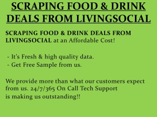 SCRAPING FOOD & DRINK DEALS FROM LIVINGSOCIAL