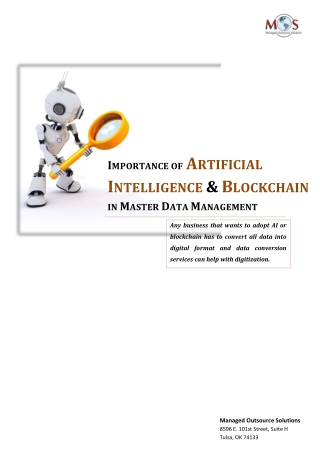 Importance of Artificial Intelligence and Blockchain In Master Data Management