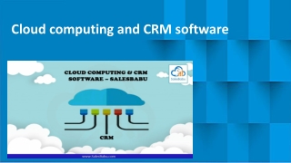 Cloud Computing & CRM Software – SalesBabu CRM