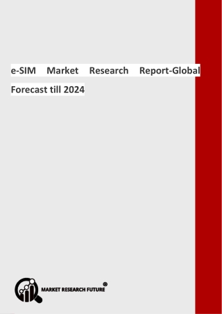 E-SIM Market: Demand, Overview, Price and Forecasts To 2024